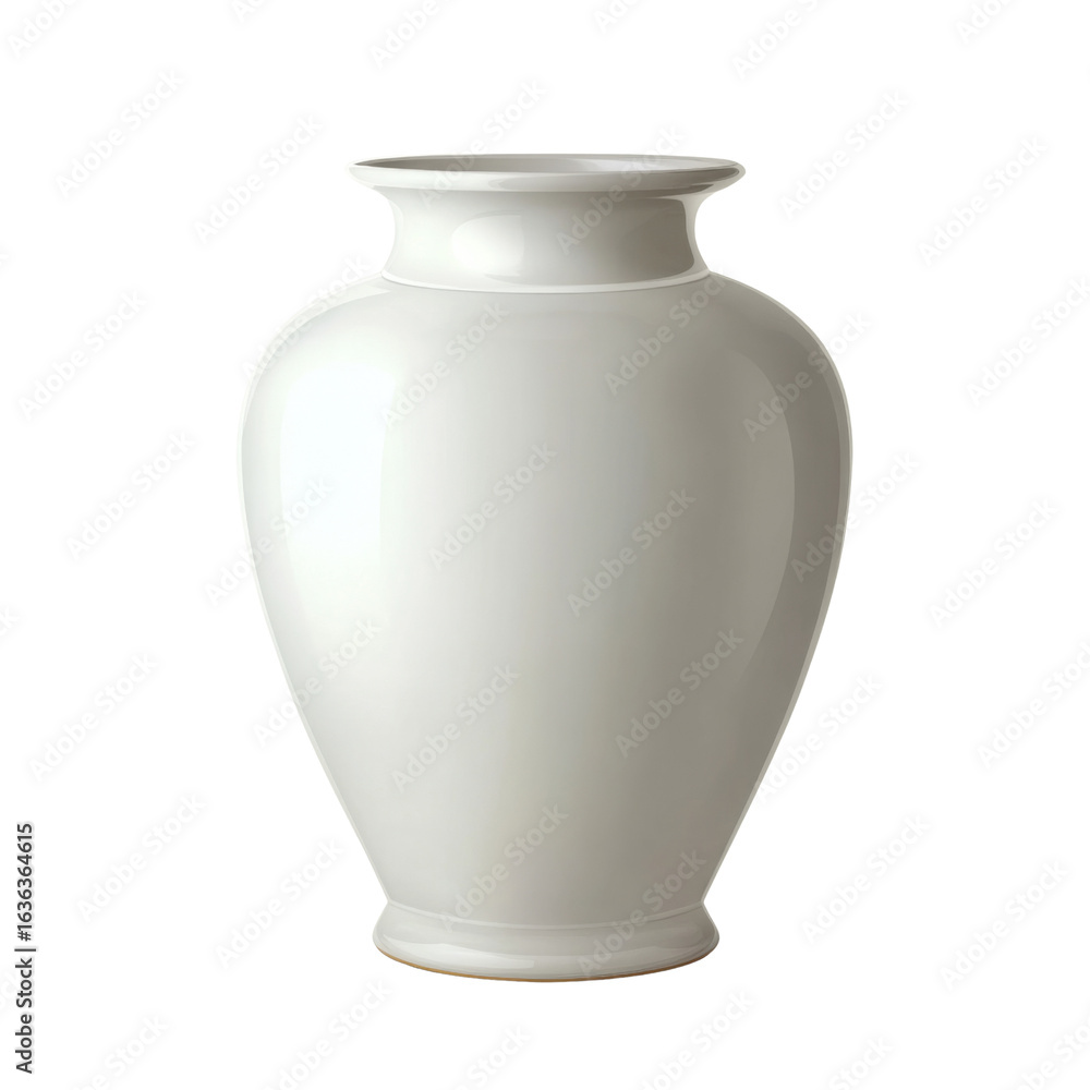 Elegant white ceramic vase with smooth finish, perfect for home decor or floral arrangements. Its timeless design adds touch of sophistication to any space Elegant white ceramic vase with smooth finish, perfect for home decor or floral arrangements. Its timeless design adds touch of sophistication to any space