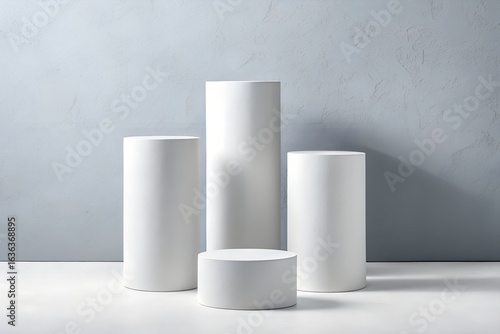 Empty podium for product exhibition generative ai