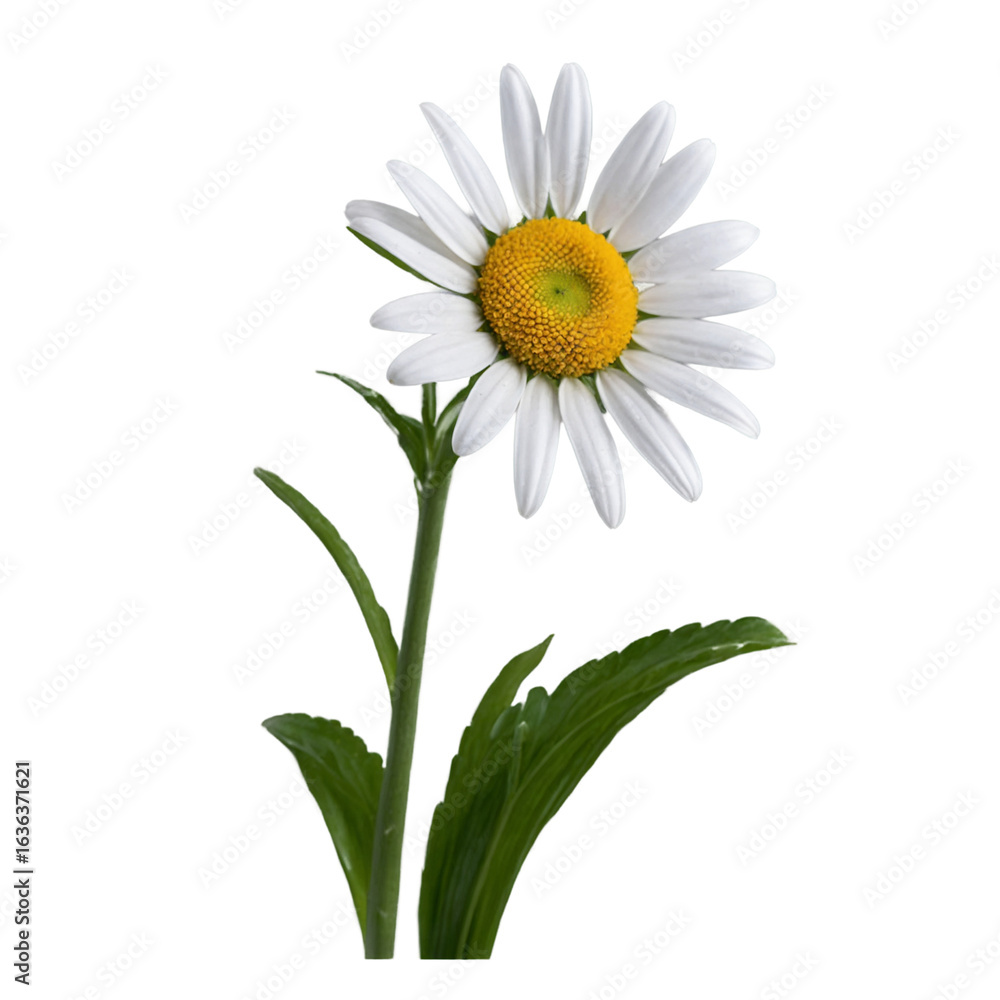 Fototapeta premium Daisy Flower, Botanical theme photo cutout, Transparent Background, PNG file