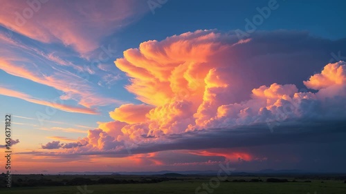Timelapse of Vibrant Clouds in the Sky During Sunset