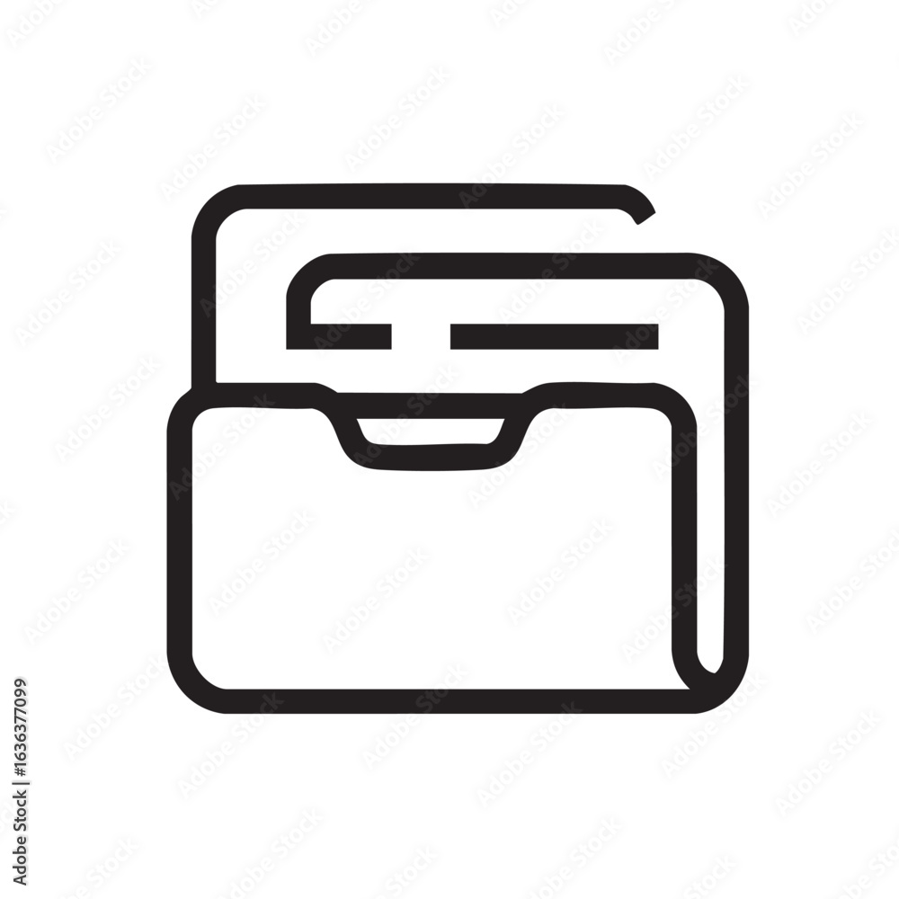 A line drawing of an open file folder with papers inside.
A line drawing of an open file folder with papers inside.