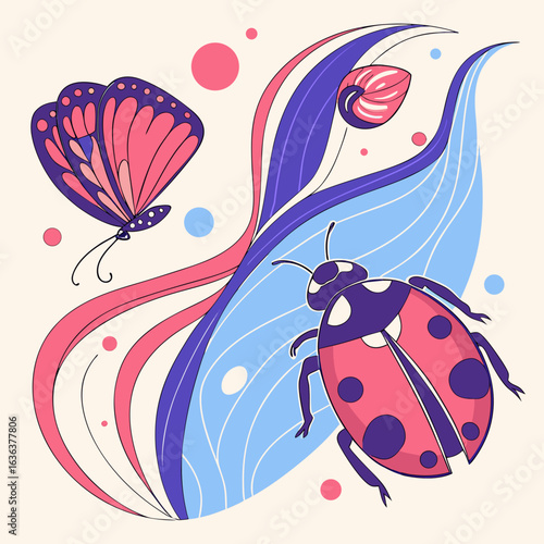 Set of smooth, fluid organic shapes with vibrant gradient mesh coloring — inspired by liquid art and resin textures — vivid blues, purples, pinks with glossy highlights — trendy abstract background