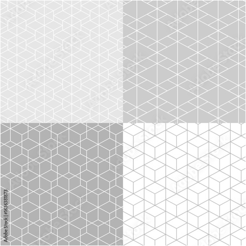 Seamless modern abstract pattern concept background vector set illusions pattern wallpaper