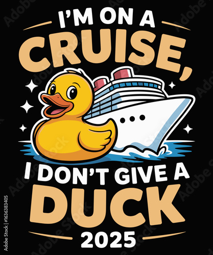 Funny Retro Cruise 2025 – I Don’t Give a Duck Rubber Duck