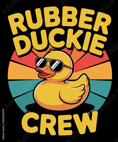 Retro Rubber Duckie Crew Cruise Duck Retro Vintage Duck Lover