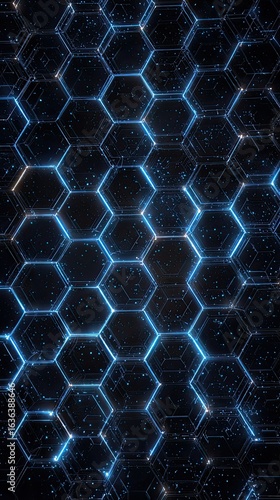 Abstract hexagon pattern design