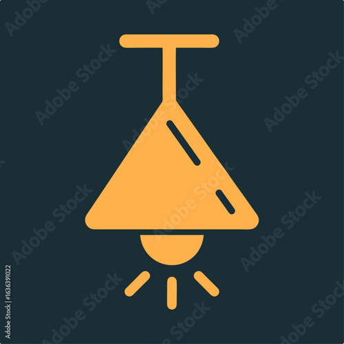 Hang Lamp practical important vector Illustration design elegant colorful background