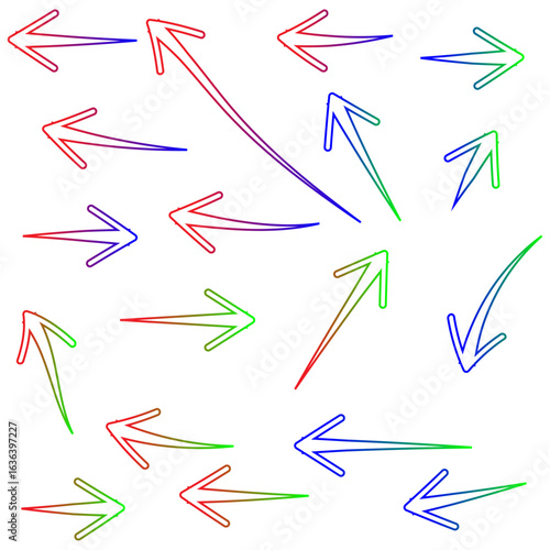  Arrow icon vector set, directional symbols for design