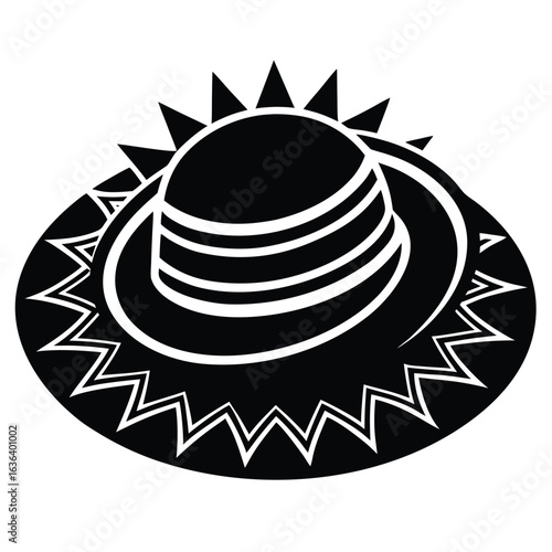 sun hat vector icon