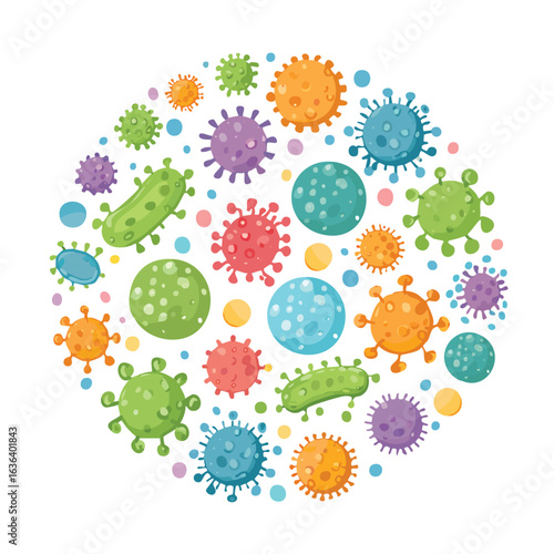 Virus and Bacteria Samples in a Lab Setting - AI Generated