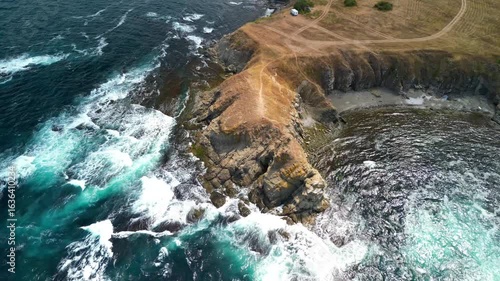Drone top view cape Ahtoto Ahtopol