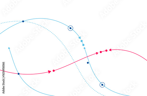 grafica, astratta, linee, intersecate, orizzontale, concetto, link, collegamento,