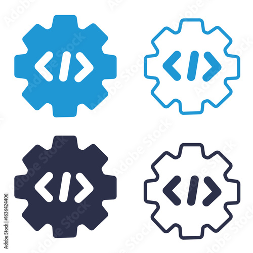 Code and Development Gear Icons