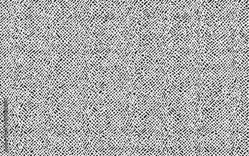 Black and White Distressed Crosshatch Grunge Texture Pattern, Herringbone Pattern Texture for Graphic Design, Abstract Black and White Stereogram Hidden Vector illustration on transparent background