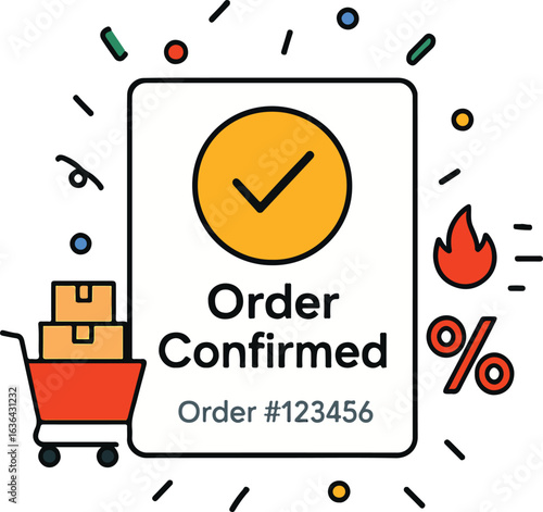 Order confirmation screen Illustration