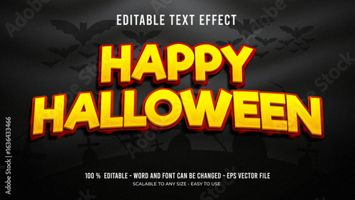 happy halloween editable text effect
