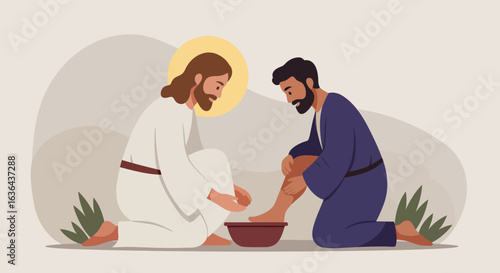 Jesus Washing Feet: A Depiction of Humility and Service