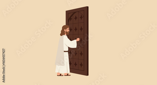 Jesus Knocks: A Symbolic Depiction of Faith and Invitation