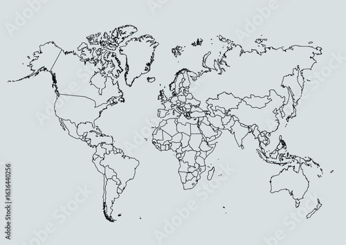 Minimalist World Map Concept