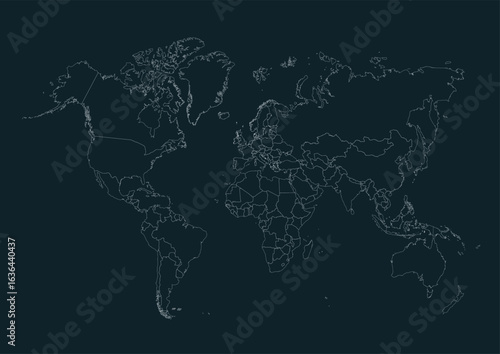 Global Continent and Country Vector
