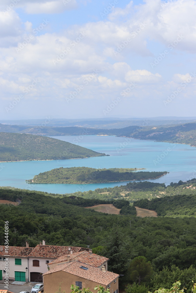 Fototapeta premium The pitoresque town of Aiguines, Verdon in southern France.