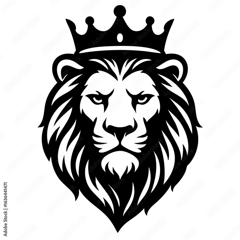 Obraz premium Lion with Crown