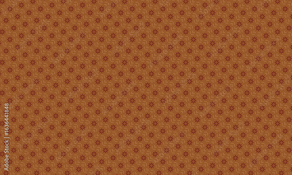 Fototapeta premium Seamless Traditional Batik Pattern with Floral Star Motifs