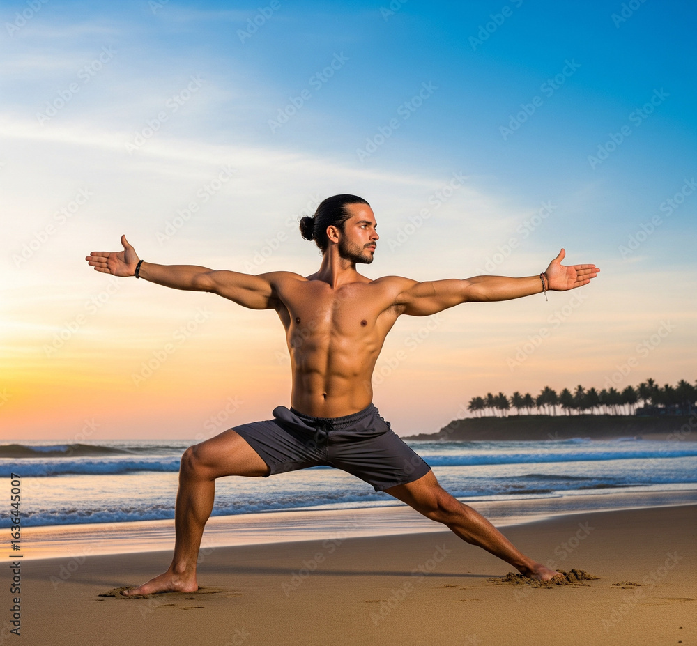 Fototapeta premium yoga on the beach