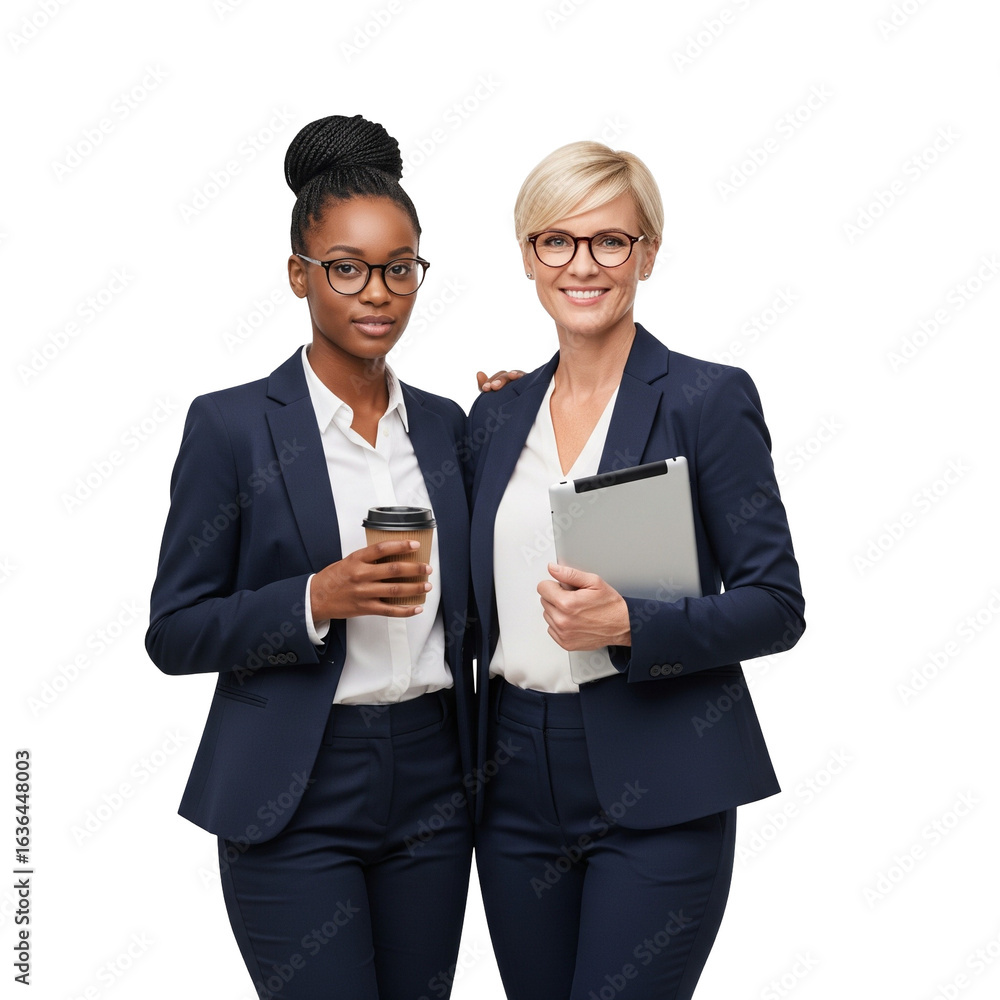 business people holding a blank card business people holding a blank card