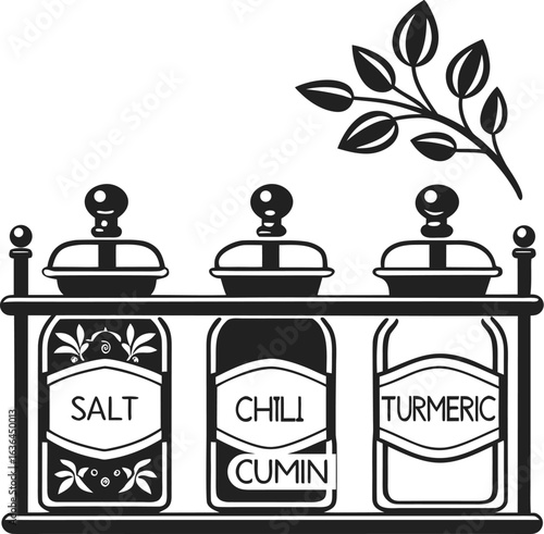 Organized Kitchen Spice Jar Set