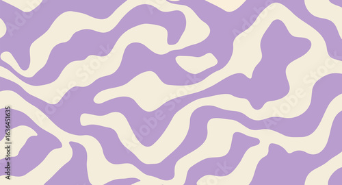 Fluid waves of soft lavender and creamy beige create a mesmerizing, smooth backdrop perfect for digital artistry and vintage-inspired graphic design projects
