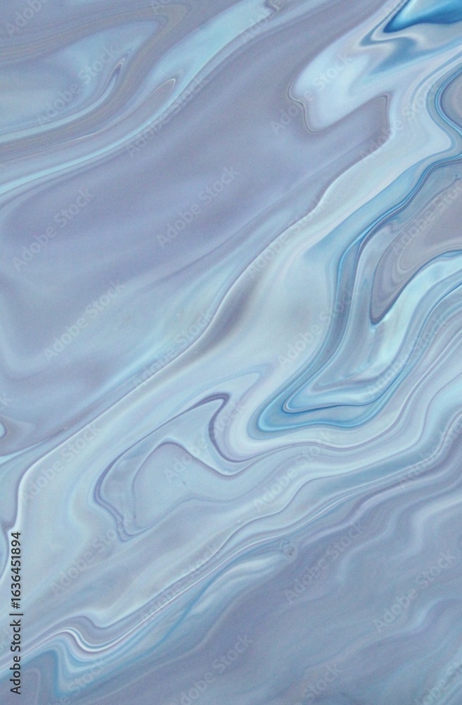 Naklejka premium Abstract Classic Blue Marbled background, fluid paint art, wavy wallpaper, marbling texture, blue lines, artistic fashion backdrop, Pattern Abstract Wave Texture Ebru Effect Ombre Bright Gradient 