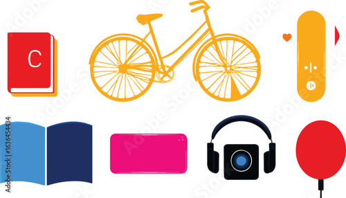 Colorful flat design elements