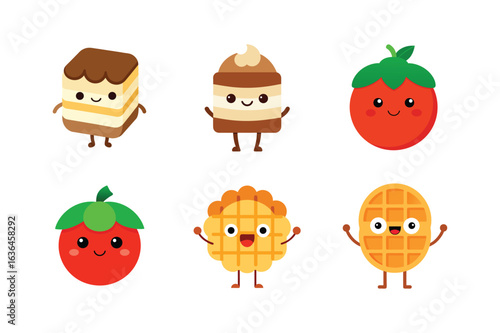 Detailed and lively food and beverage mascot logo designs in vector graphics Color Vector illustration  