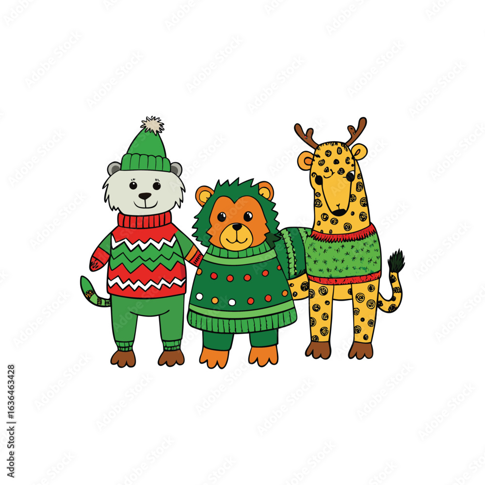 Fototapeta premium christmas tree with toys