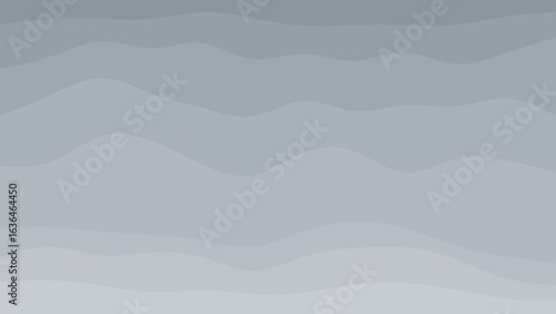 Abstract wavy gradient background with smooth flowing lines in a calming grayscale palette, perfect for design.