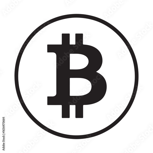"Bitcoin Symbol Icon – Cryptocurrency Digital Currency Logo"

