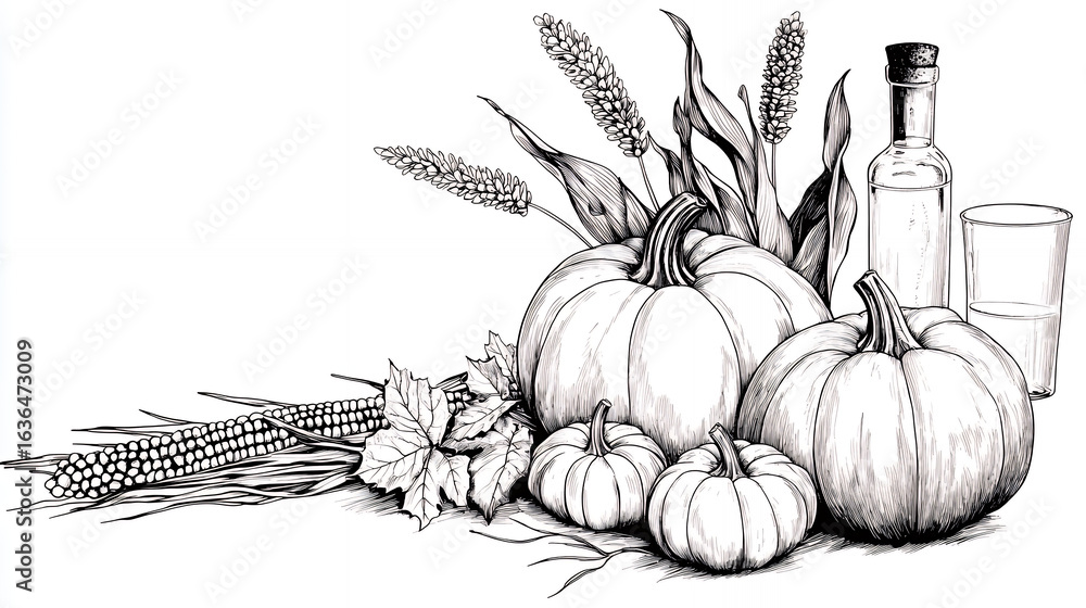 custom made wallpaper toronto digitalHarvest season brings beautiful arrangement of pumpkins, corn, and foliage, creating rustic and festive atmosphere