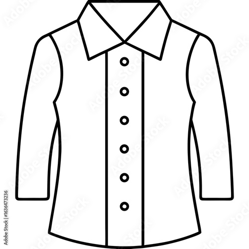 Formal Shirt Front Outline Design