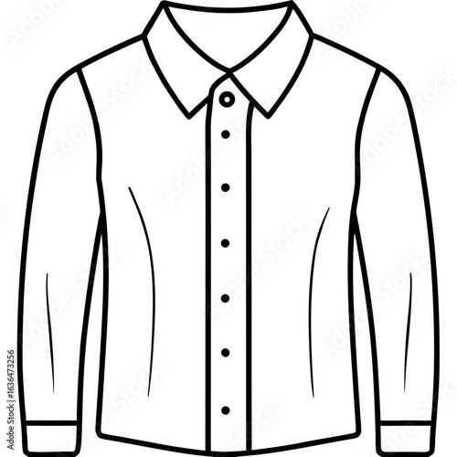 Formal Shirt Front Outline Design