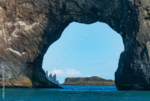 Slika na platnu Dyrholaey is a 120 m high and precipitous headland