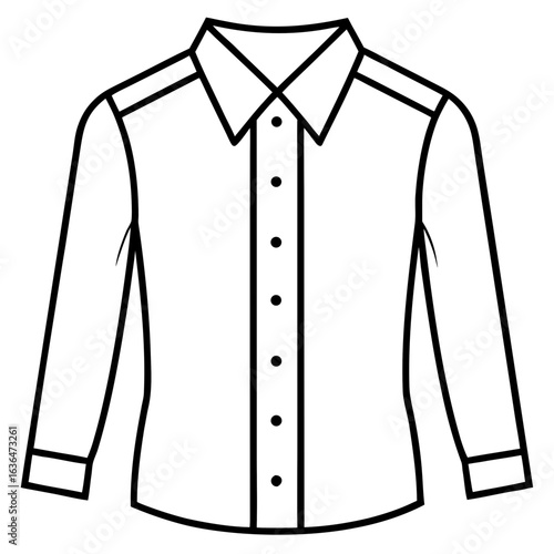 Formal Shirt Front Outline Design