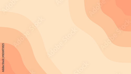 A serene abstract background featuring soft, flowing organic wave patterns in warm peach and orange tones, perfect for modern digital designs and calming visual projects.