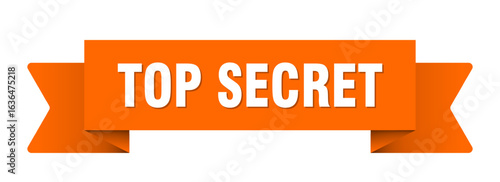top secret ribbon isolated on transparent background. top secret ribbon