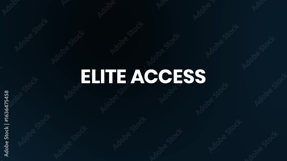 Elite Access Text Animation | VIP 4K Typography Promo