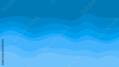A captivating abstract background showcases fluid, wavy patterns in a beautiful spectrum of deep to light blue tones, ideal for contemporary design.