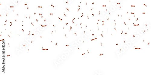 Falling shiny golden confetti isolated on transparent background. Bright festive tinsel of gold color. Golden confetti falling down isolated on transparent background.