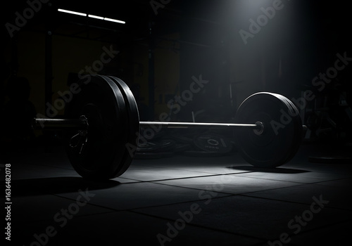  Heavy Barbell in Dark Gym