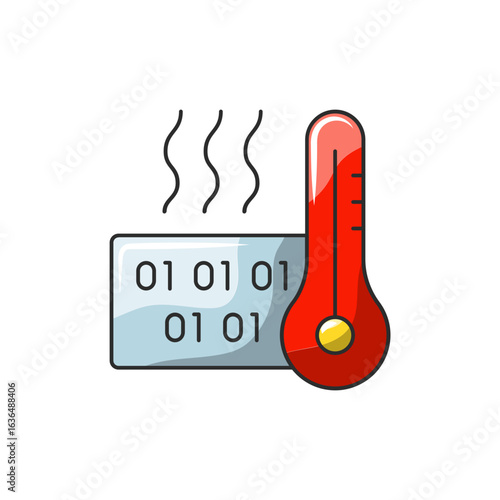 Correlation Heat Icon, Data Relationship Matrix Vector
