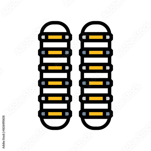 functional training ladder color icon vector illustration